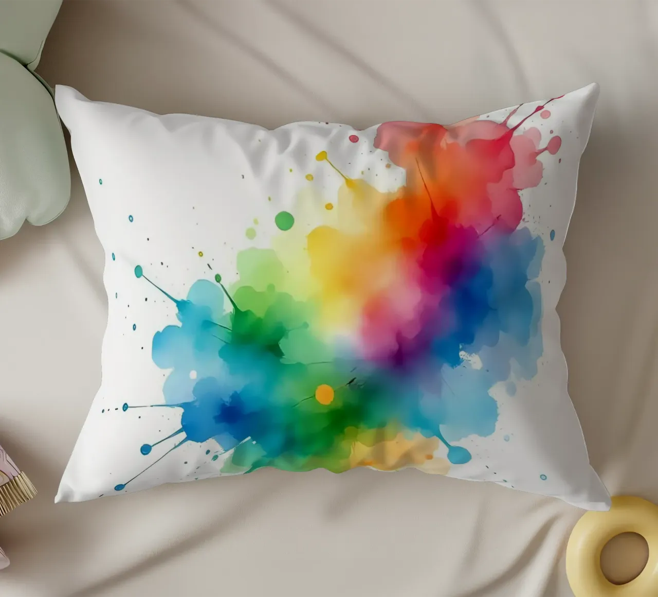Colour blob_styleA_2 decorative cushion by Farb- und Blütenzauber by LK