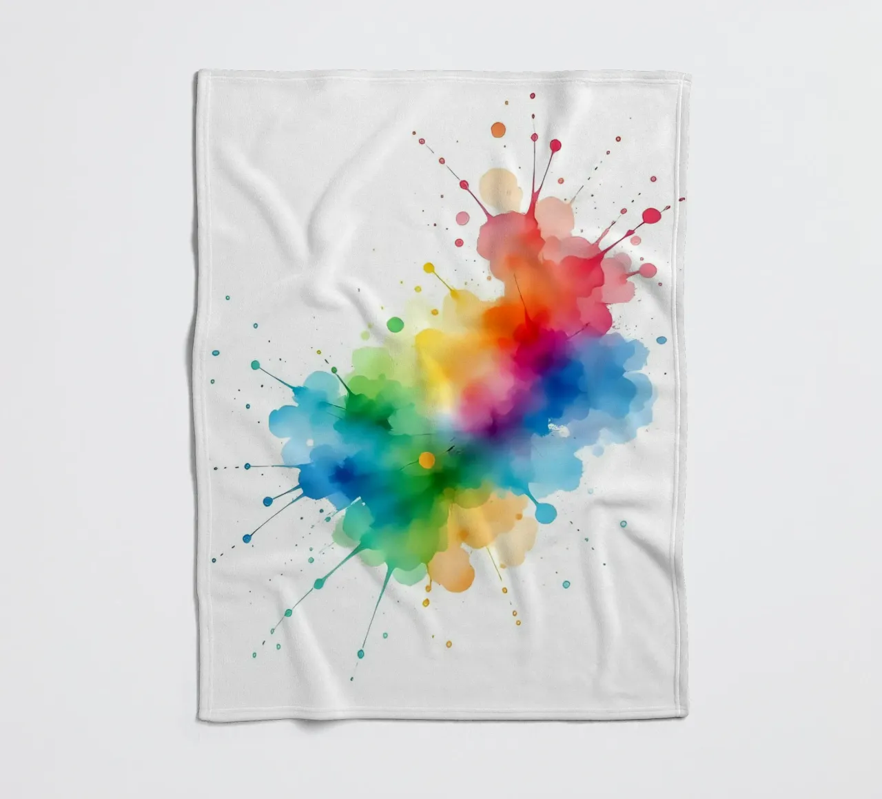 Colour blob_styleA_2 fleece blanket by Farb- und Blütenzauber by LK