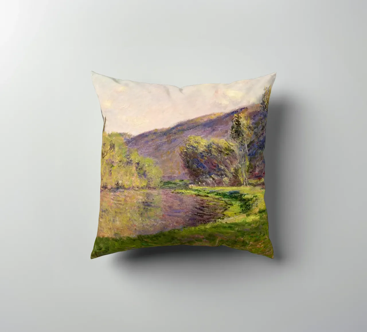 La Jeufosse di Claude Monet, l'effetto nel tardo pomeriggio cuscino da Monet Art Prints