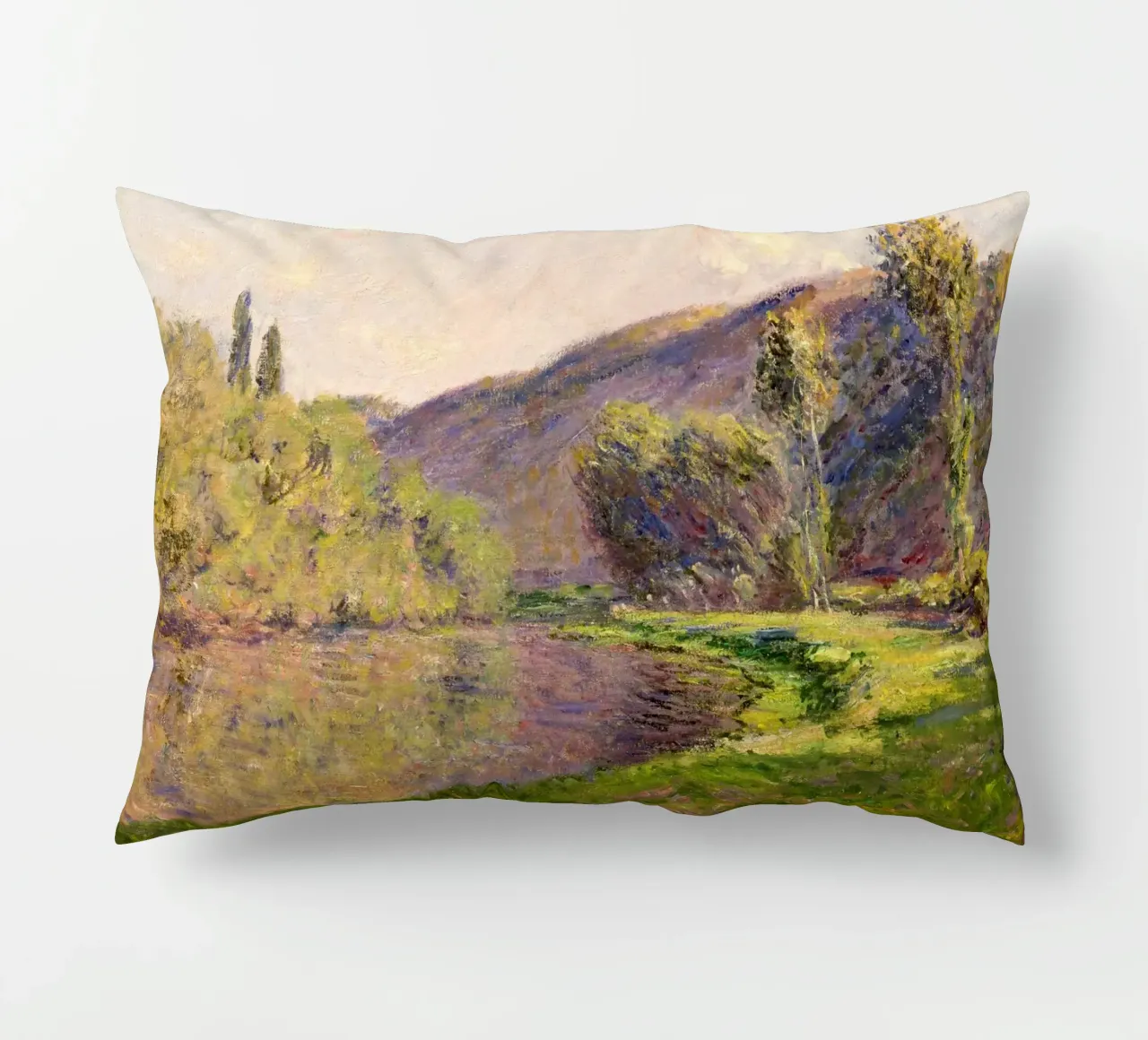 La Jeufosse di Claude Monet, l'effetto nel tardo pomeriggio cuscino da Monet Art Prints