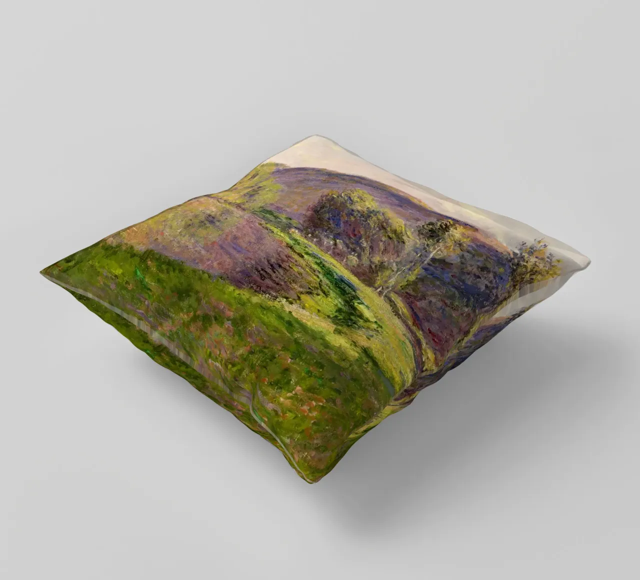 La Jeufosse di Claude Monet, l'effetto nel tardo pomeriggio cuscino da Monet Art Prints