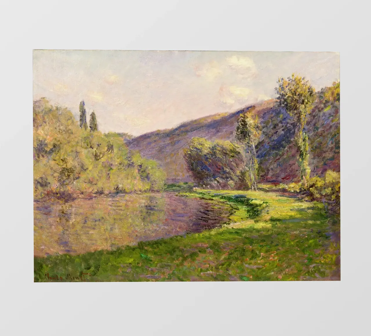 La Jeufosse di Claude Monet, l'effetto nel tardo pomeriggio pellicola backlit da Monet Art Prints