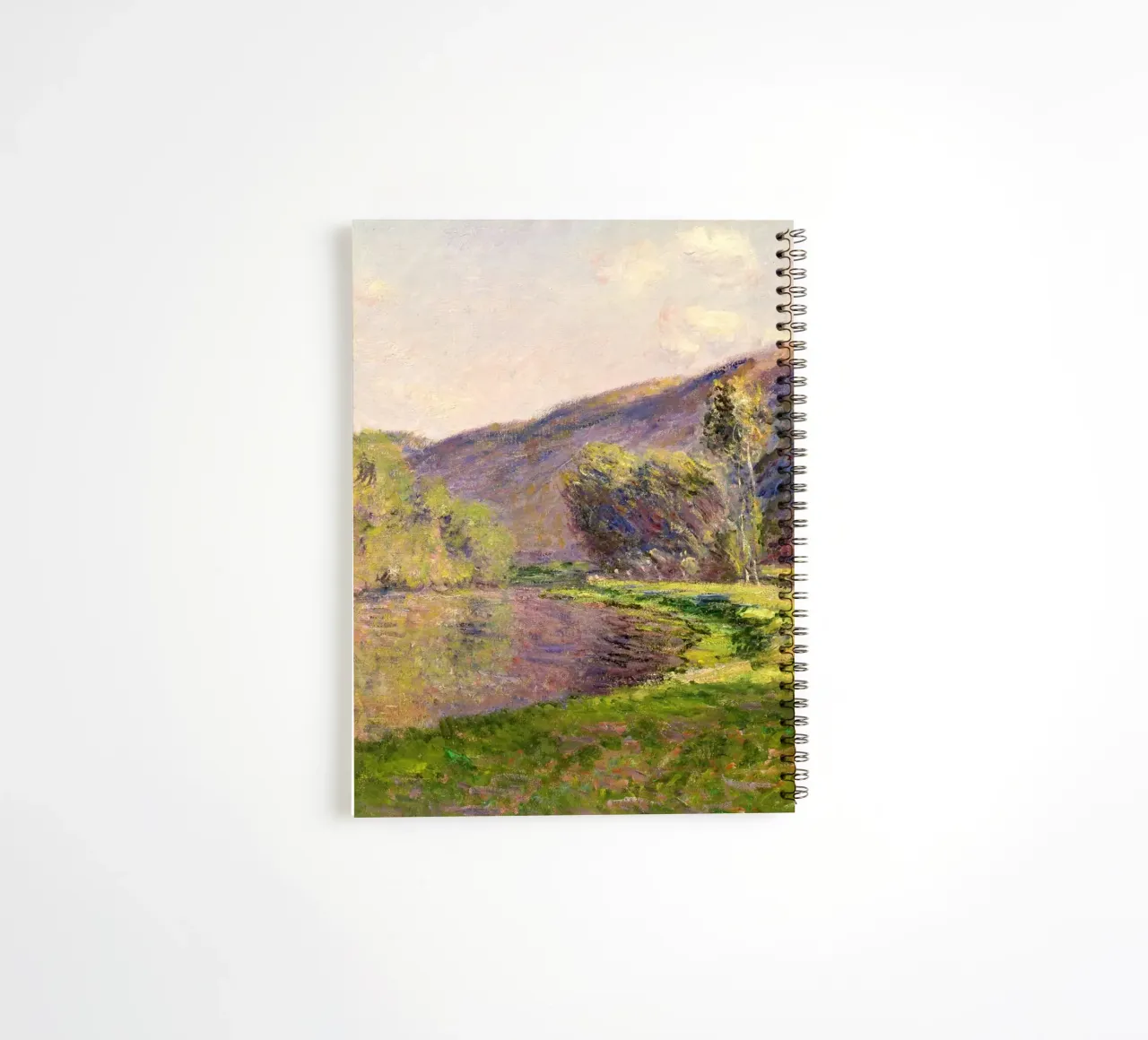 Claude Monet’s Jeufosse, the Effect in the Late Afternoon spiral notebook by Monet Art Prints