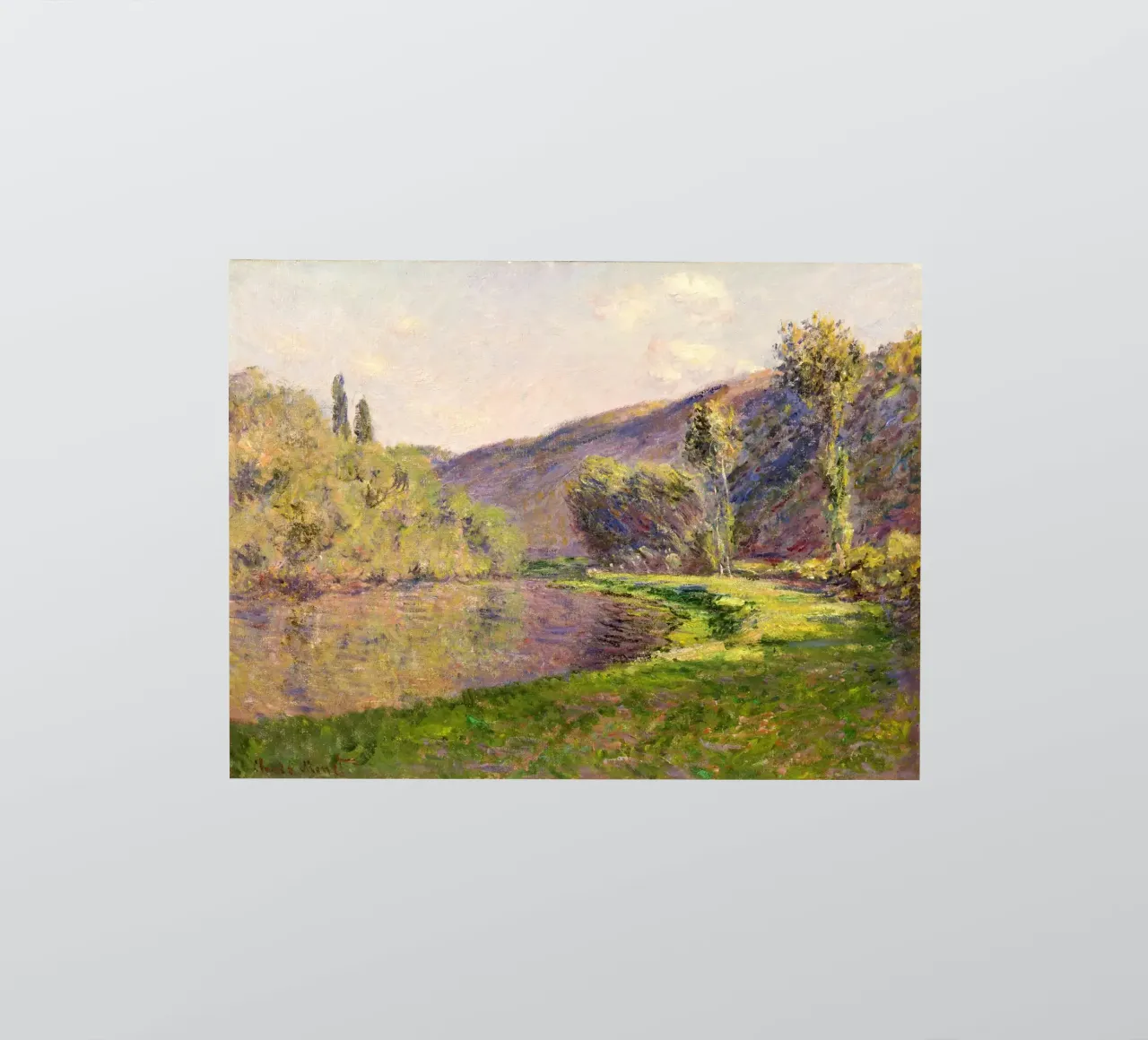 Jeufosse de Claude Monet, l'effet en fin d'après-midi autocollant de Monet Art Prints