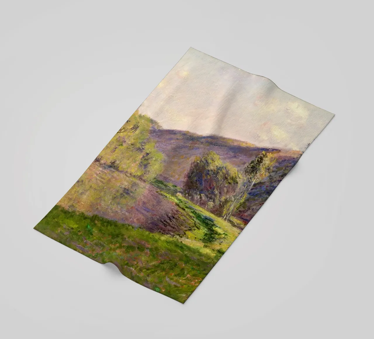 Claude Monet’s Jeufosse, the Effect in the Late Afternoon beach towel by Monet Art Prints