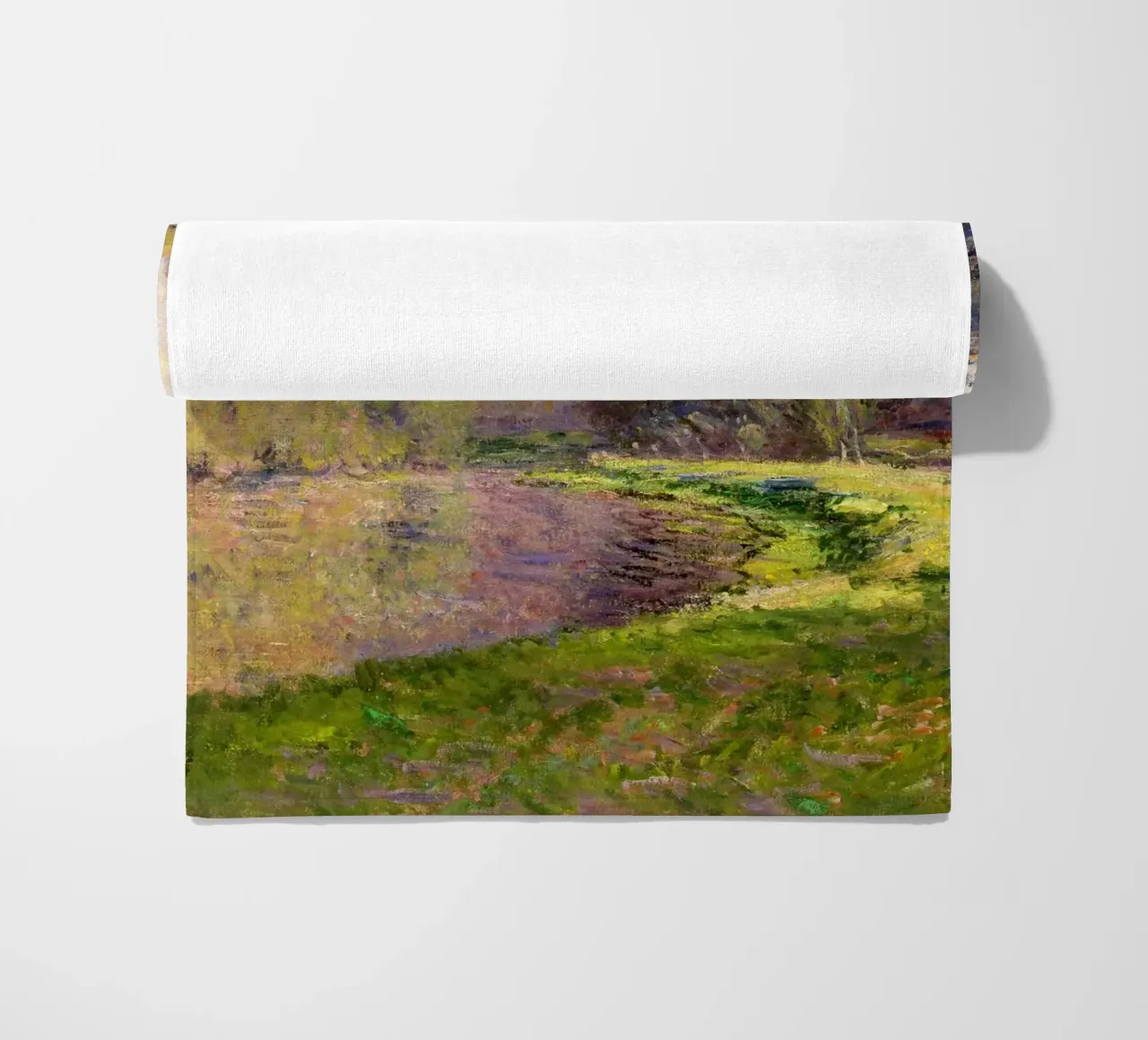 Claude Monet’s Jeufosse, the Effect in the Late Afternoon beach towel by Monet Art Prints