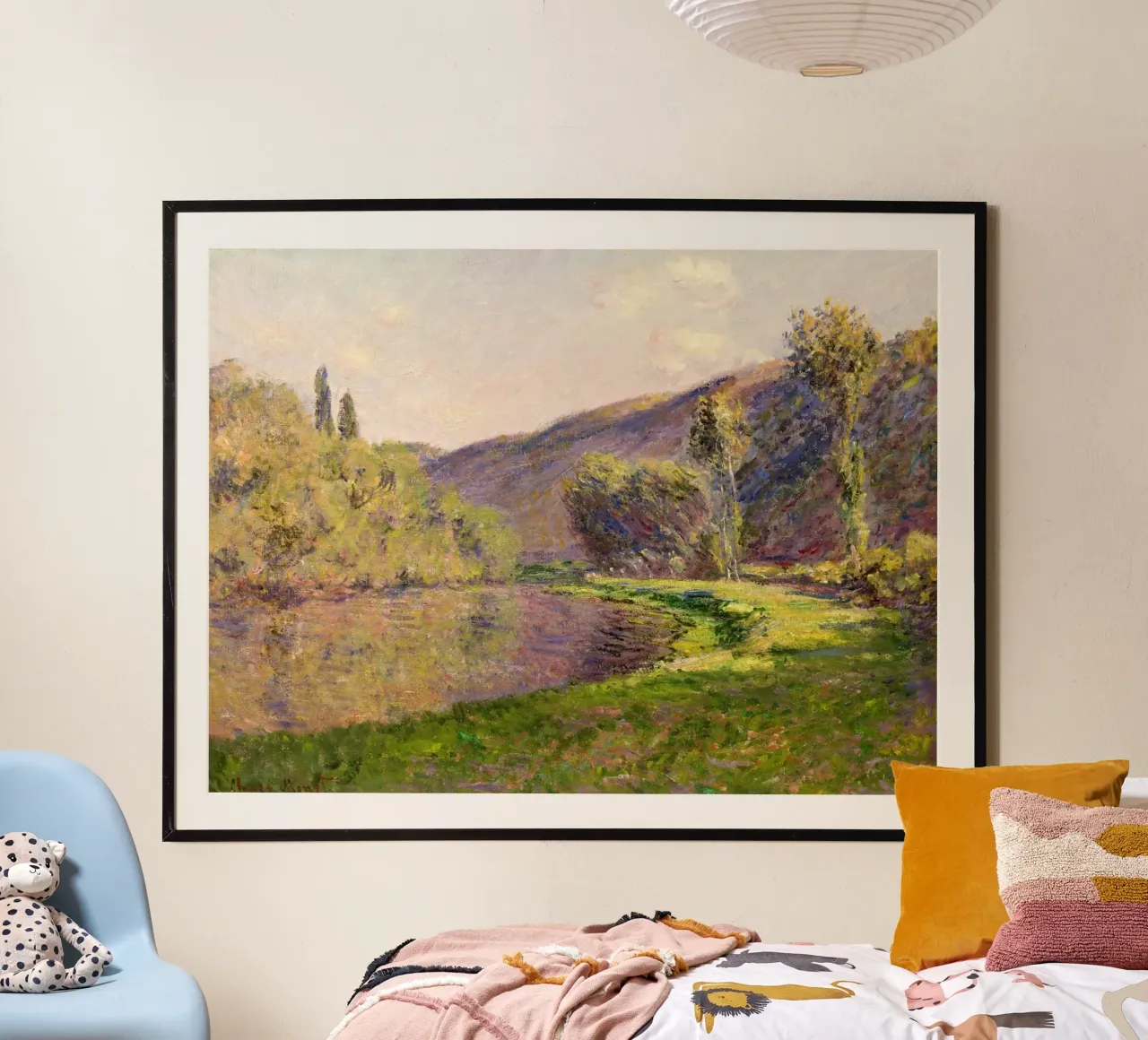 Jeufosse de Claude Monet, l'effet en fin d'après-midi hahnemühle de Monet Art Prints