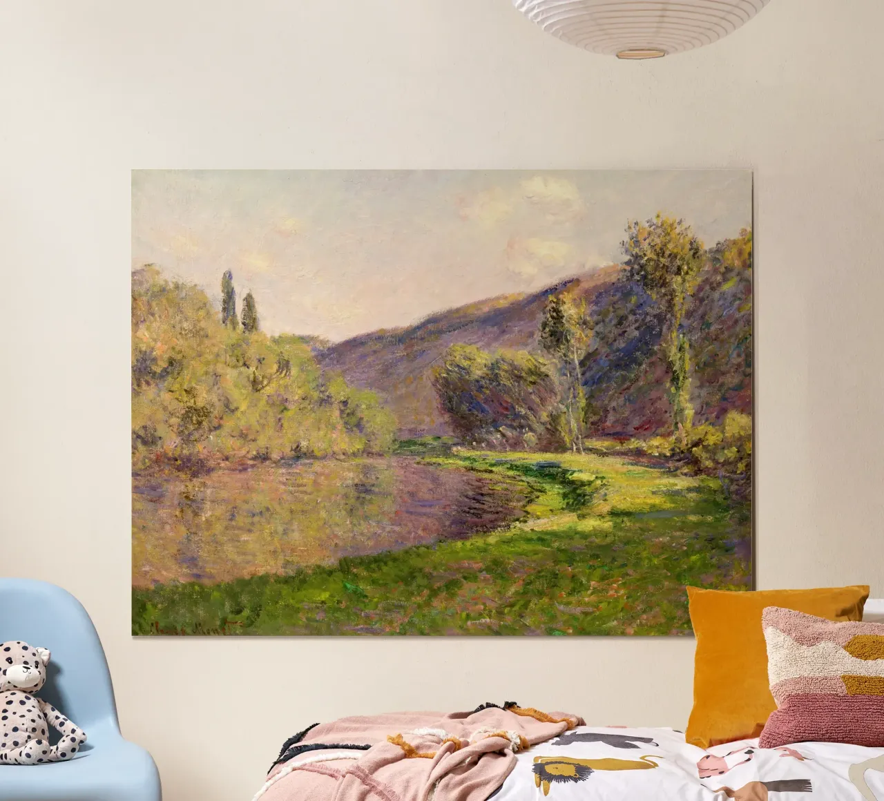 Jeufosse de Claude Monet, l'effet en fin d'après-midi hahnemühle de Monet Art Prints
