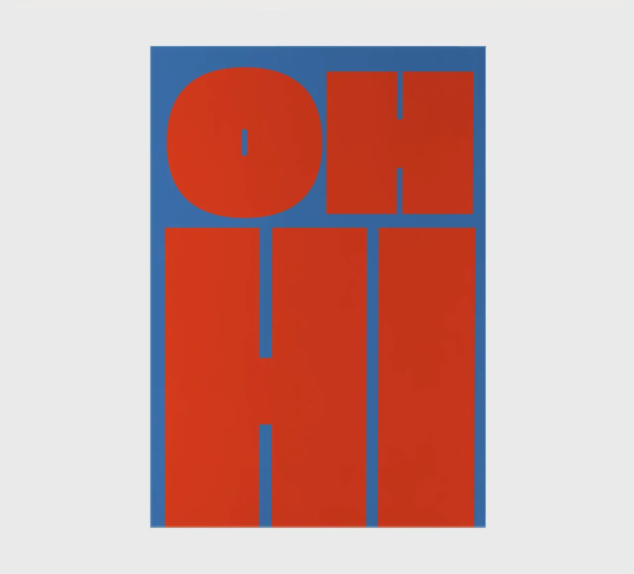 Bold Retro Typography Graphic with "OH HI" notebook by pdigitalprints