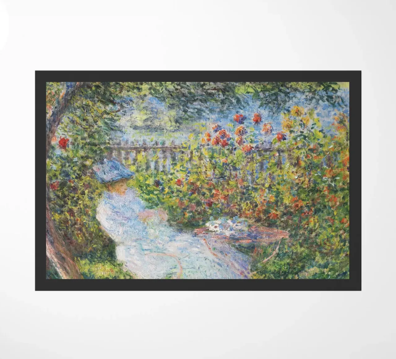 Alice Hoschedé in giardino di Claude Monet zerbino da Monet Art Prints
