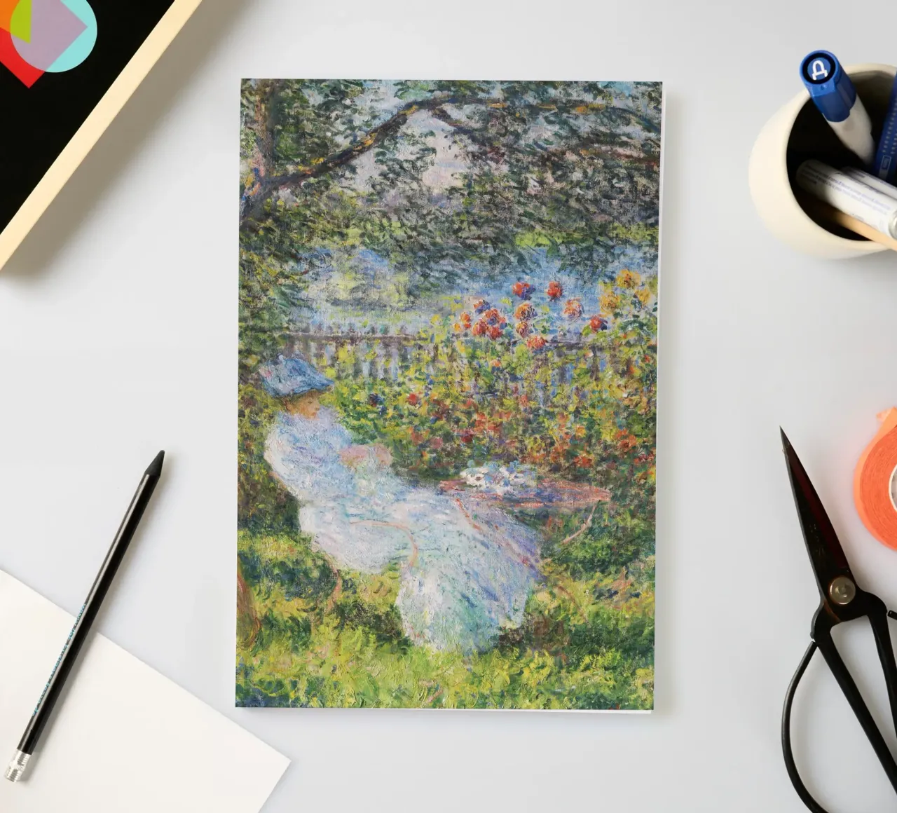 Alice Hoschedé in giardino di Claude Monet diario da Monet Art Prints