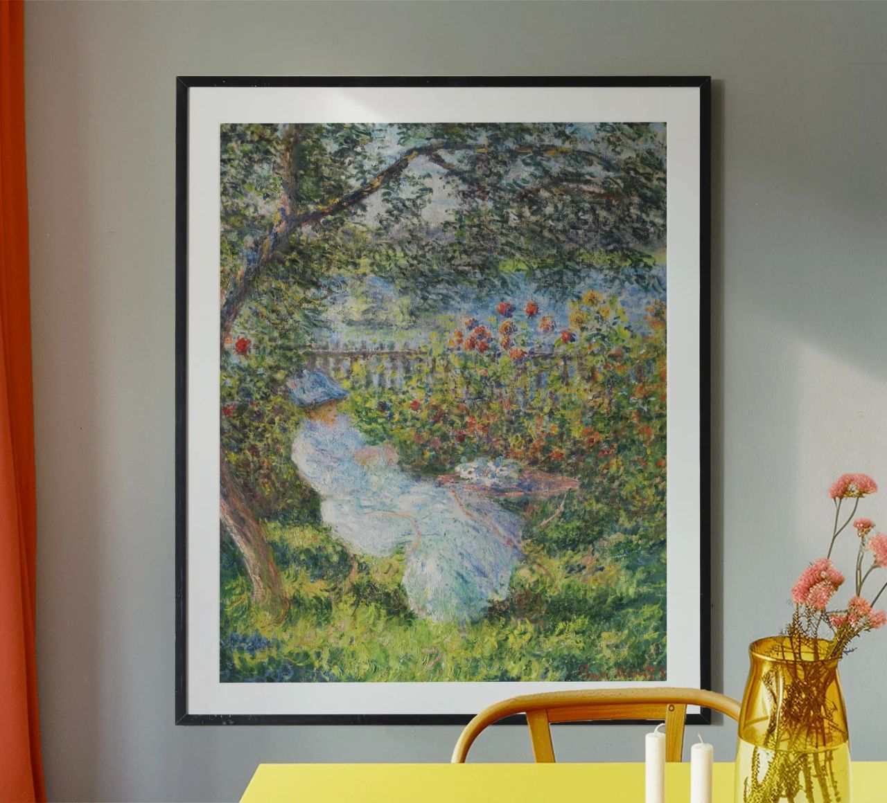 Claude Monets Alice Hoschedé im Garten Poster von Monet Art Prints