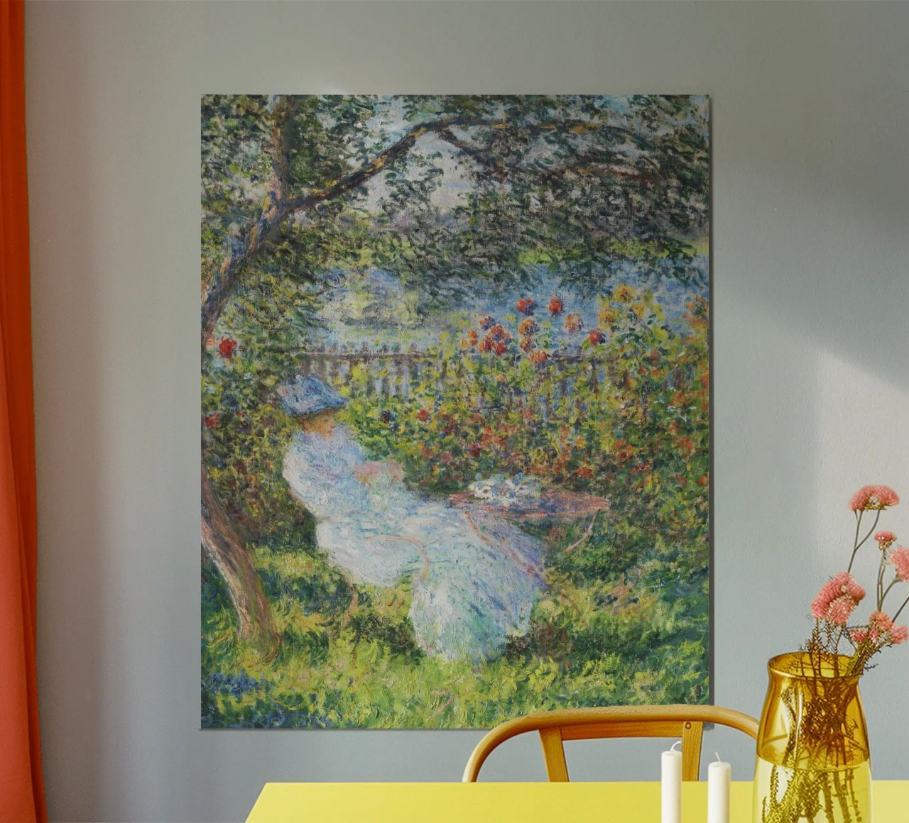 Claude Monets Alice Hoschedé im Garten Poster von Monet Art Prints