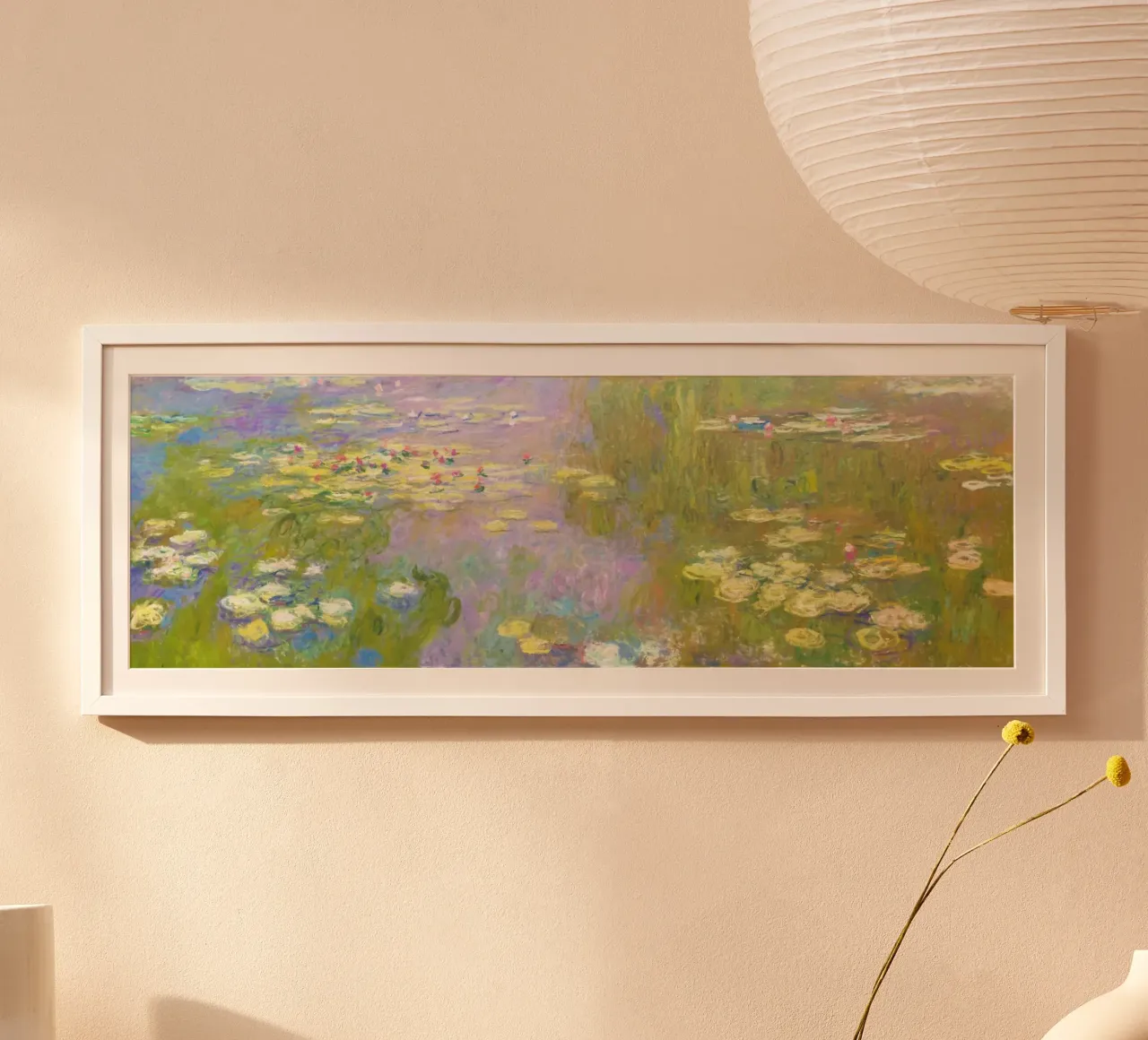 Le ninfee (Nymphéas) di Claude Monet poster con telaio in legno da Monet Art Prints