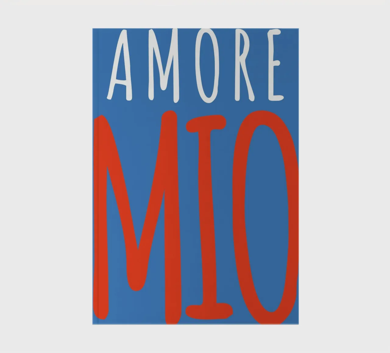 Playful "Amore Mio" Typography Design notebook by pdigitalprints