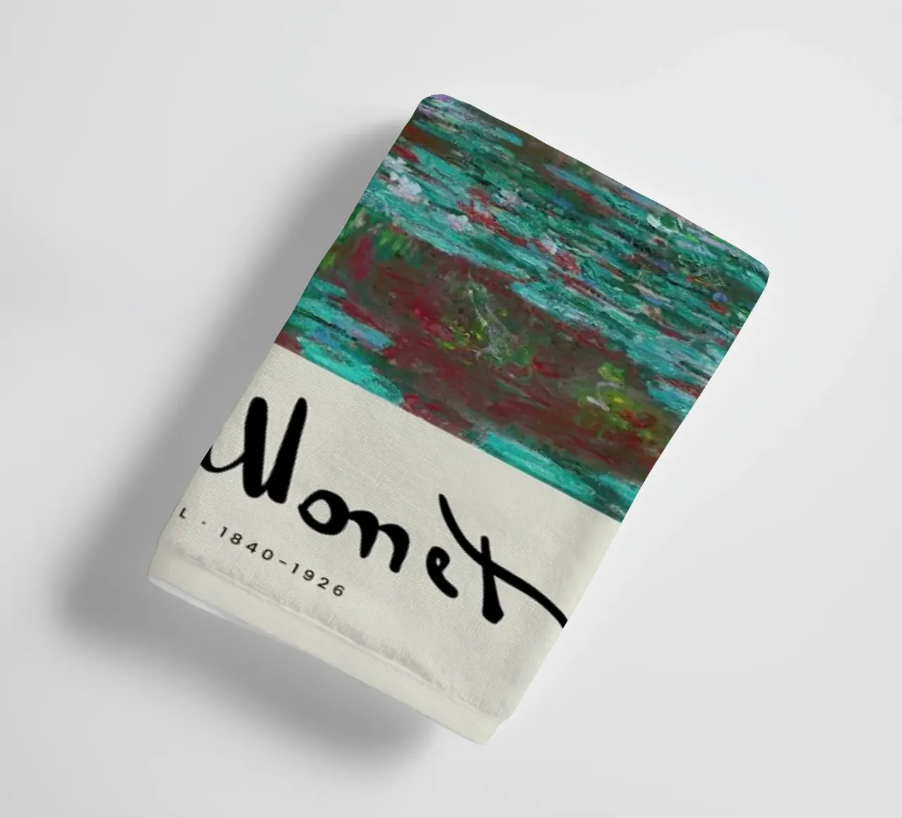 Monet - Signed Water Lilies asciugamano da bagno da Vintage by JUNIQE