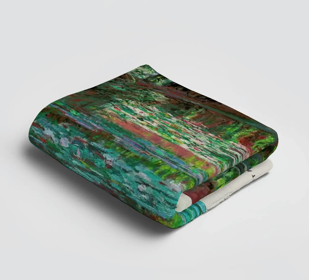 Monet - Signed Water Lilies asciugamano da bagno da Vintage by JUNIQE