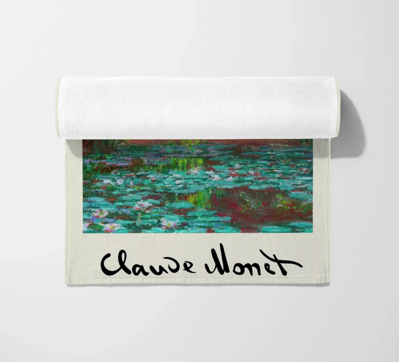 Monet - Signed Water Lilies telo mare da Vintage by JUNIQE