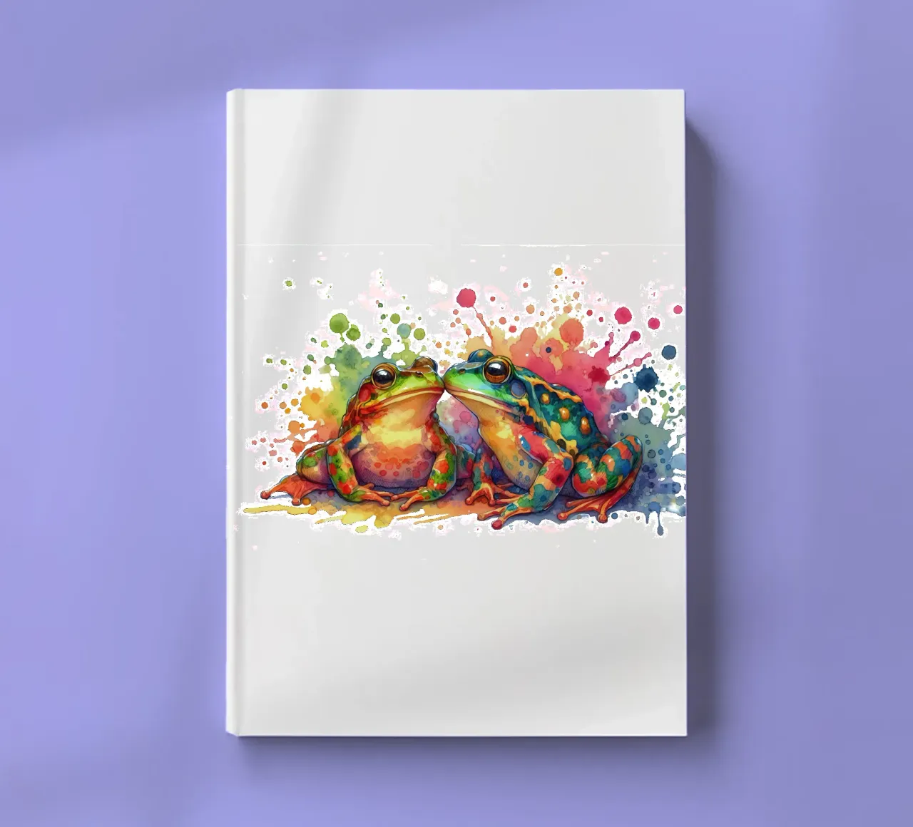 Watercolor Frogs with Colorful Splatters notebook by 🎁 ARTVI-SHOP