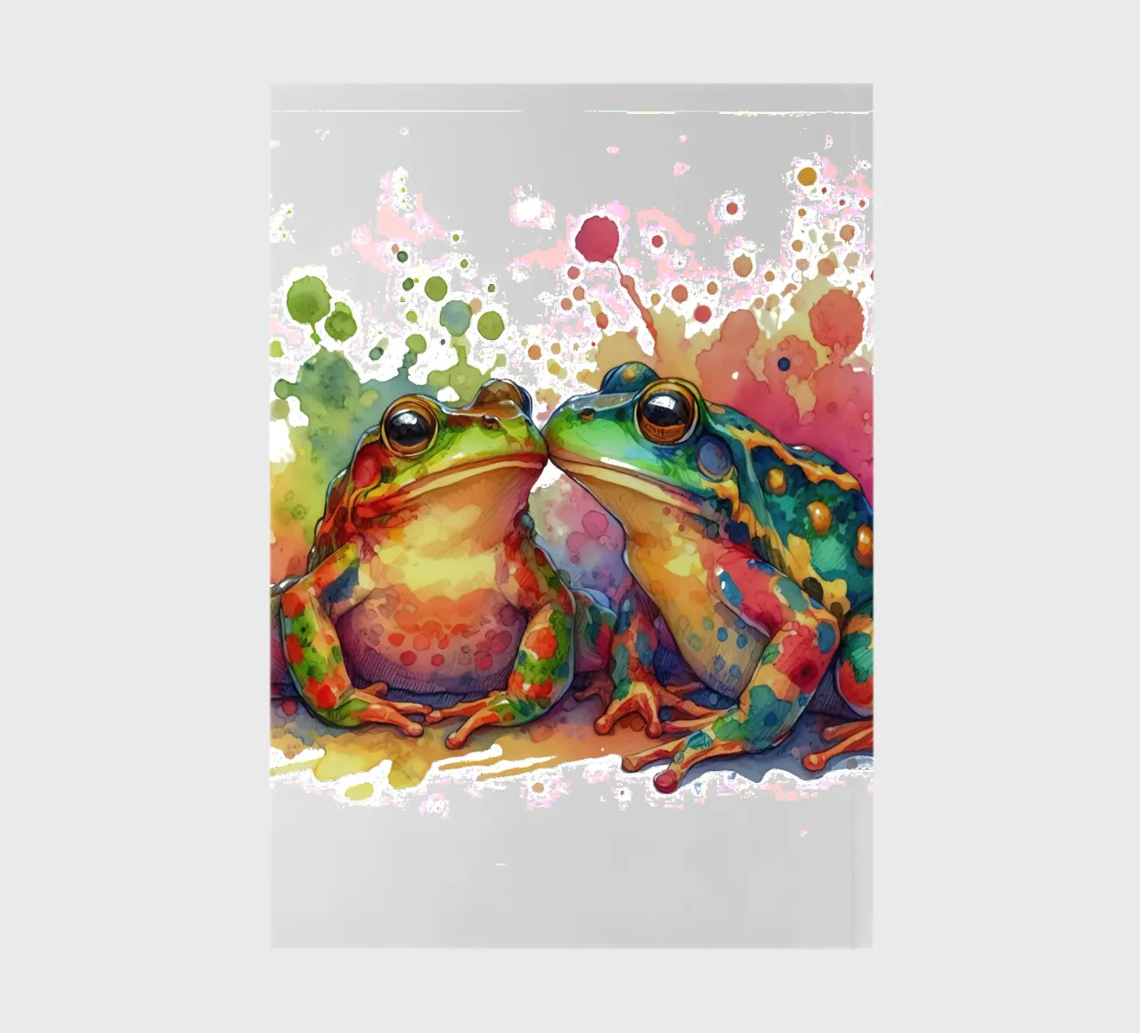 Watercolor Frogs with Colorful Splatters notebook by 🎁 ARTVI-SHOP