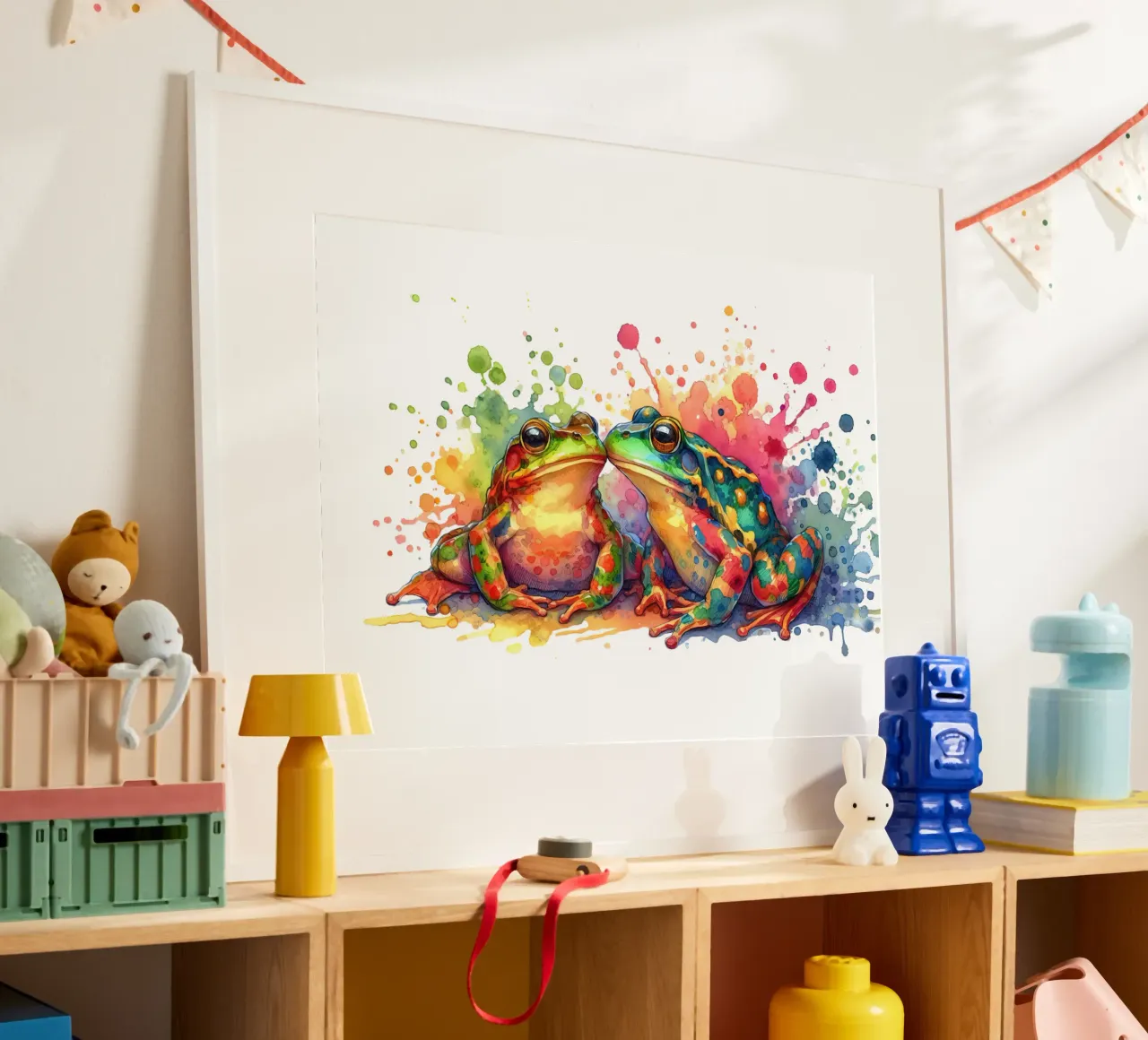 Rane acquerellate con schizzi colorati poster da 🎁 ARTVI-SHOP