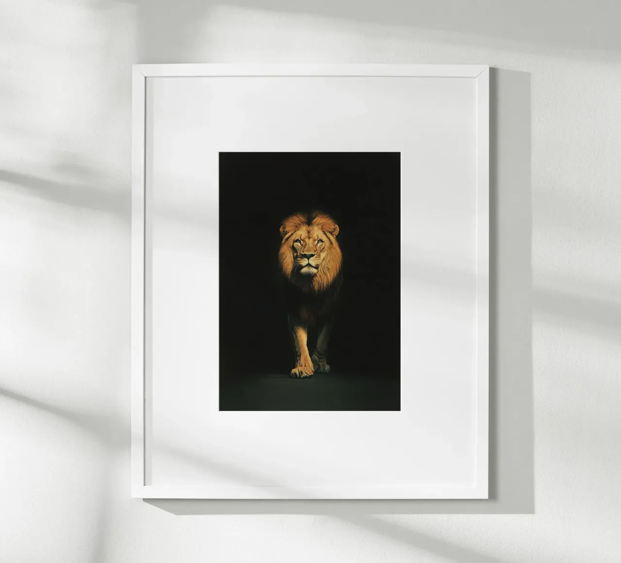 Un maestoso leone nella luce dell'oscurità poster da Nikis Art Studio