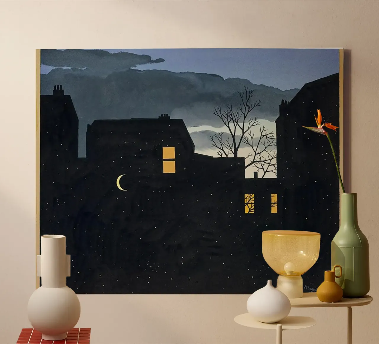 Il veleno di René Magritte tela con Cornice a cassetta da Classic Art Prints