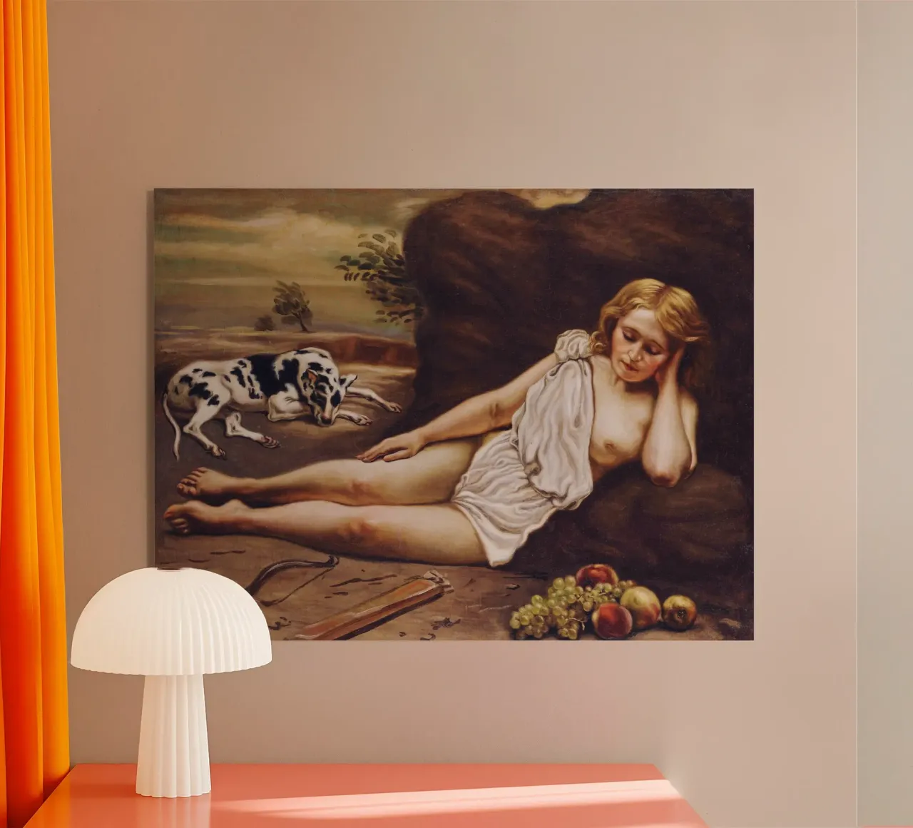 Diana Addormentata nel Bosco by Giorgio de Chirico plexiglass da Classic Art Prints