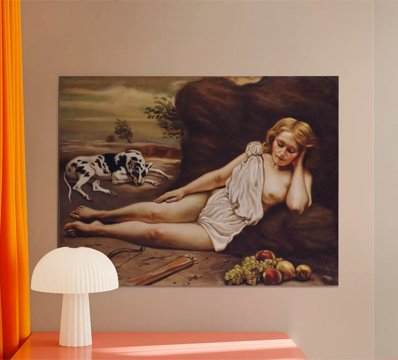 Diana Addormentata nel Bosco by Giorgio de Chirico carta hahnemühle da Classic Art Prints