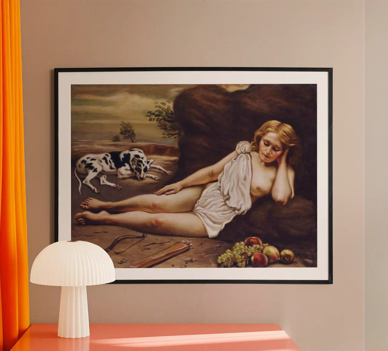 Diana Addormentata nel Bosco by Giorgio de Chirico carta hahnemühle da Classic Art Prints