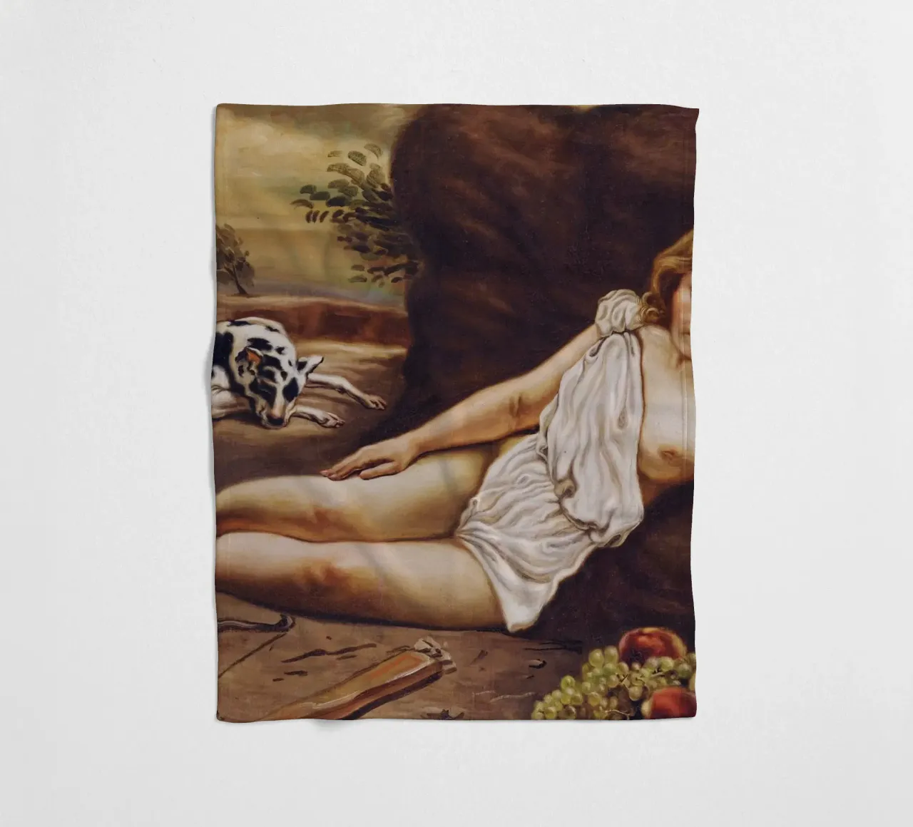 Diana Addormentata nel Bosco by Giorgio de Chirico coperta in pile da Classic Art Prints