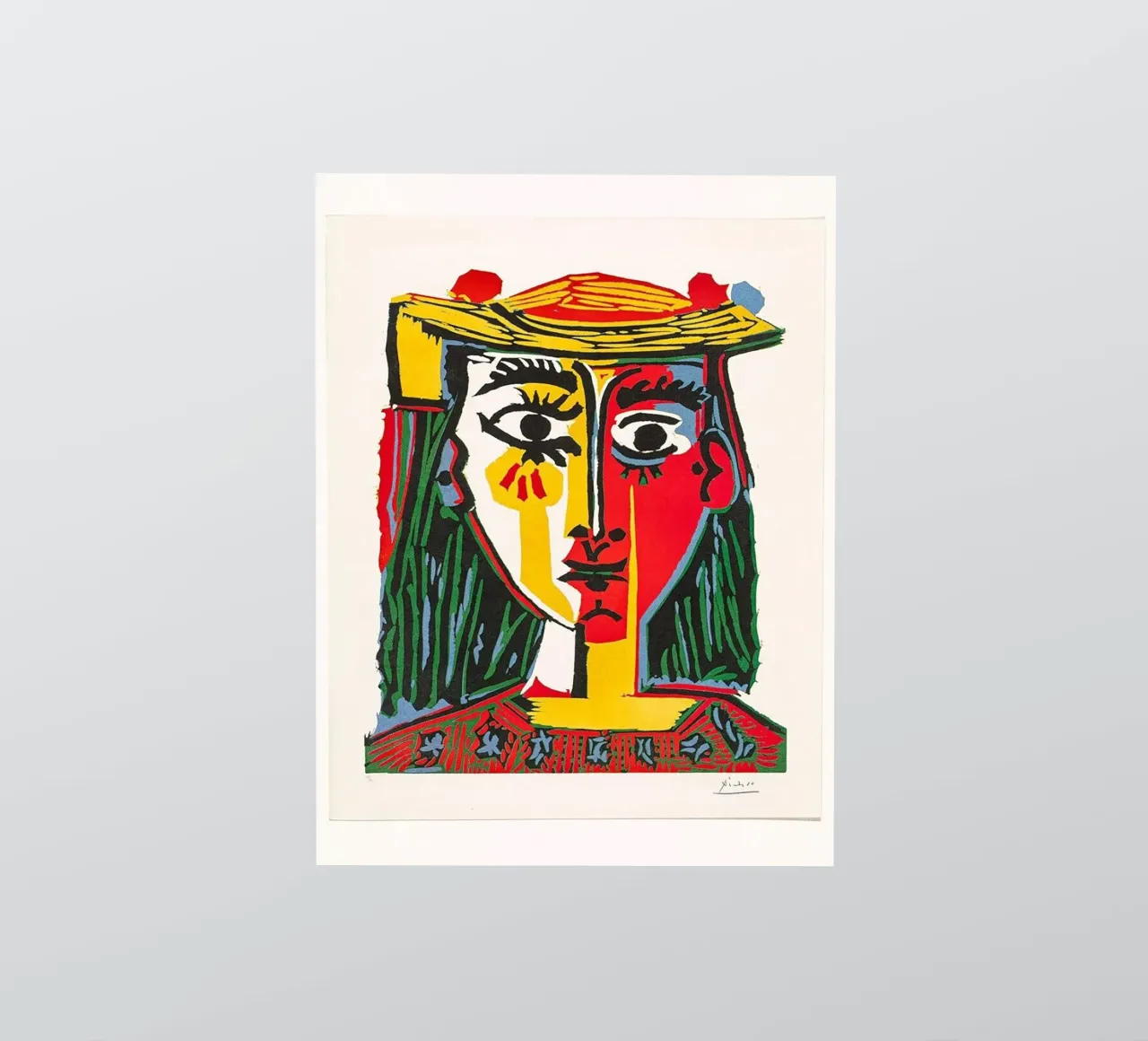 Pablo Picasso’s Portrait of a Woman with Hat sticker by Classic Art Prints