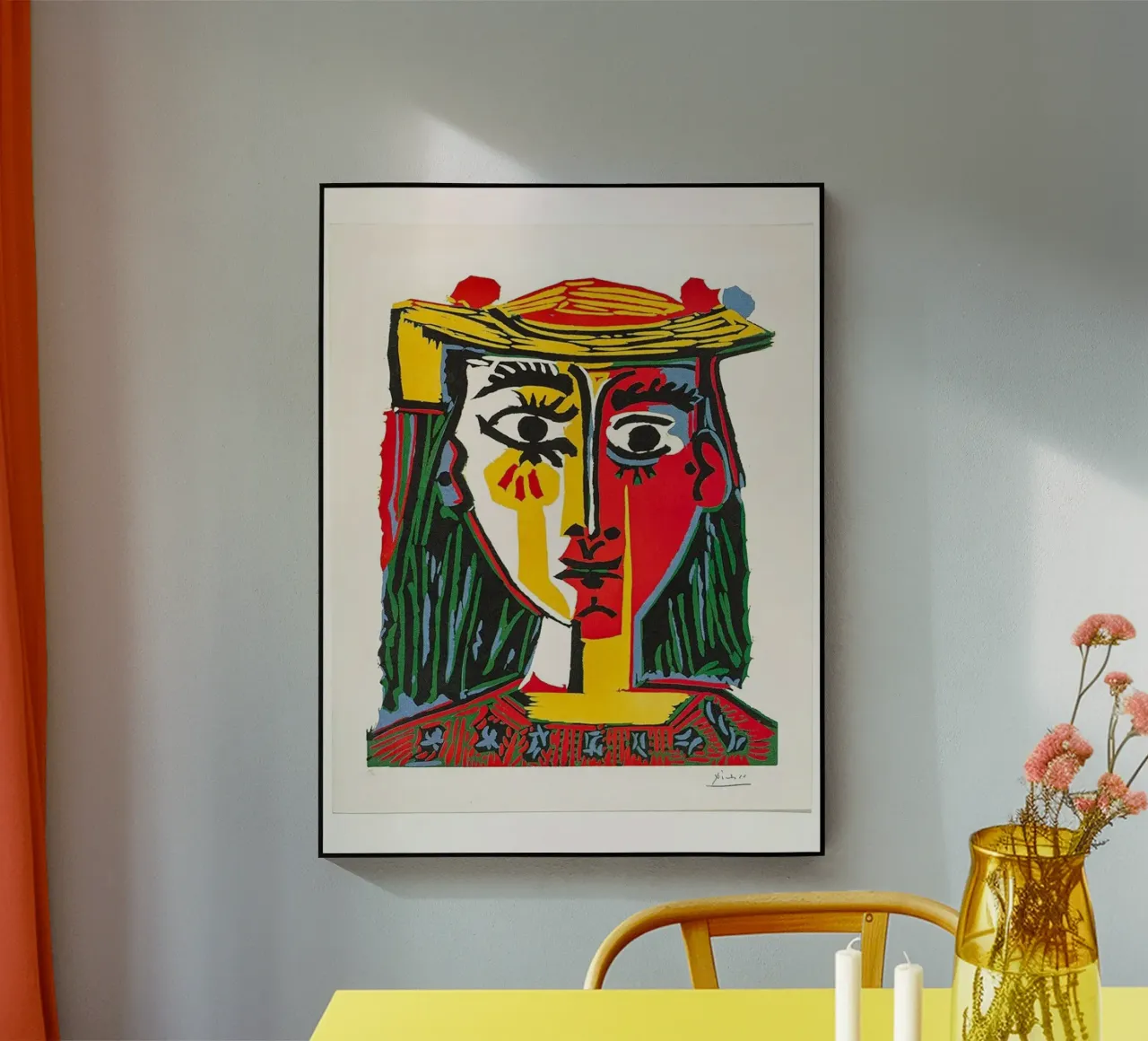 Pablo Picassos Porträt einer Frau mit Hut Acryl-Glas von Classic Art Prints