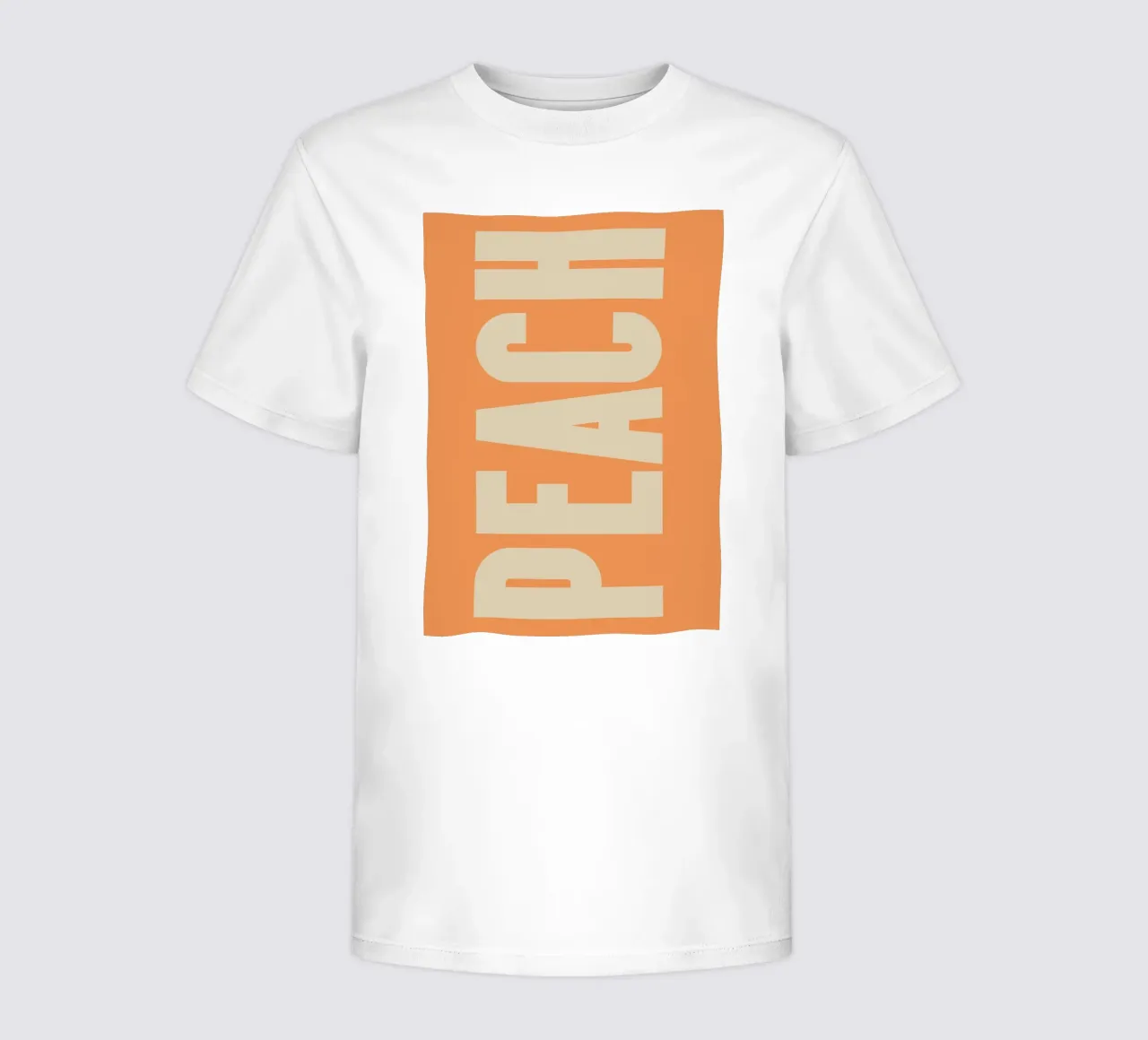 Moderne Pfirsich-inspirierte Grafik mit Retro-Blockschrift Kinder T-Shirt von pdigitalprints