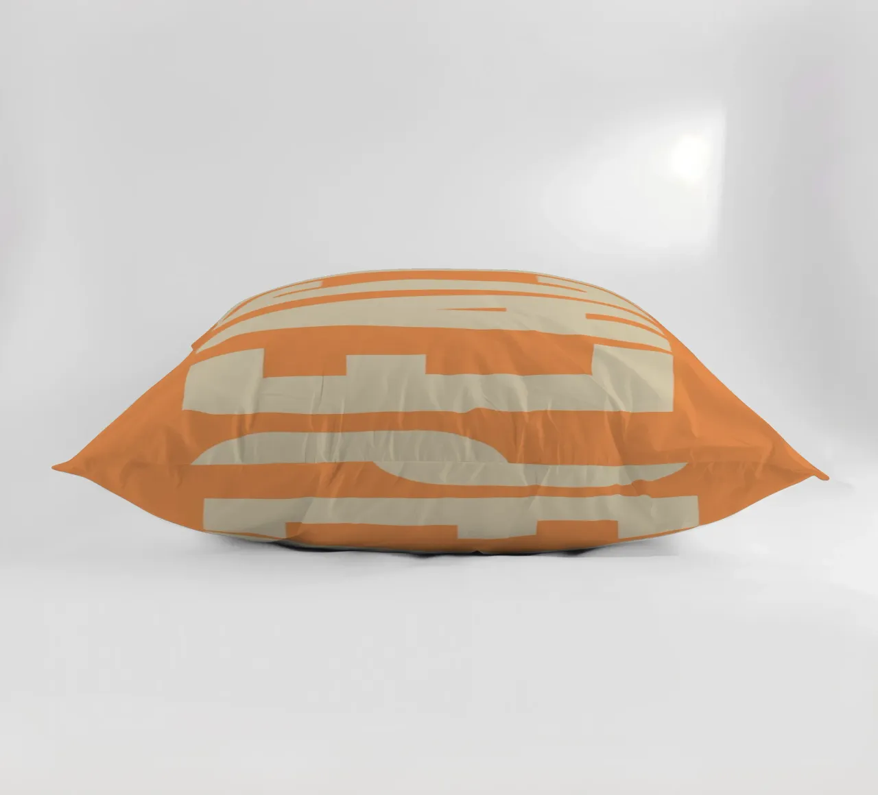 Modern Peach-Inspired Graphic with Retro Block Lettering decorative cushion by pdigitalprints