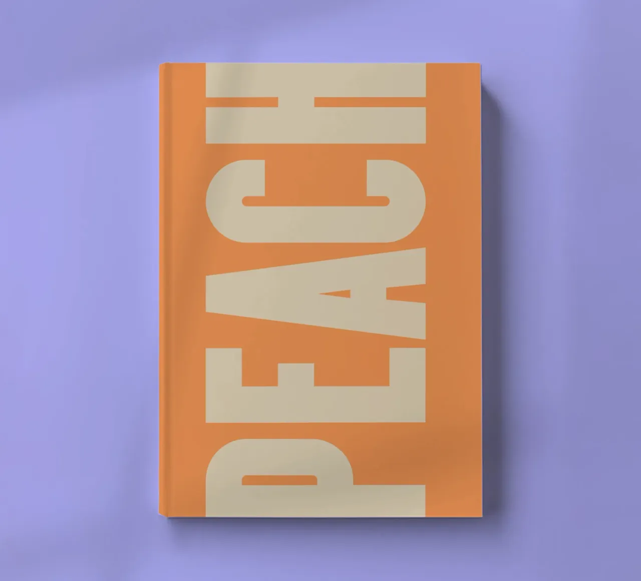 Modern Peach-Inspired Graphic with Retro Block Lettering notebook by pdigitalprints