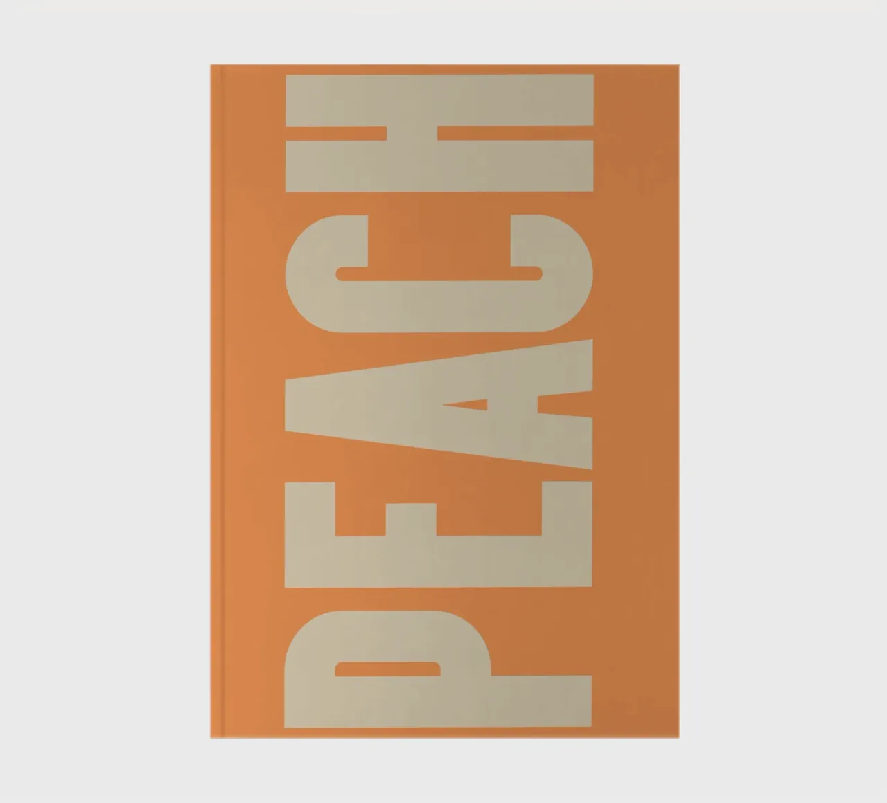 Modern Peach-Inspired Graphic with Retro Block Lettering notebook by pdigitalprints