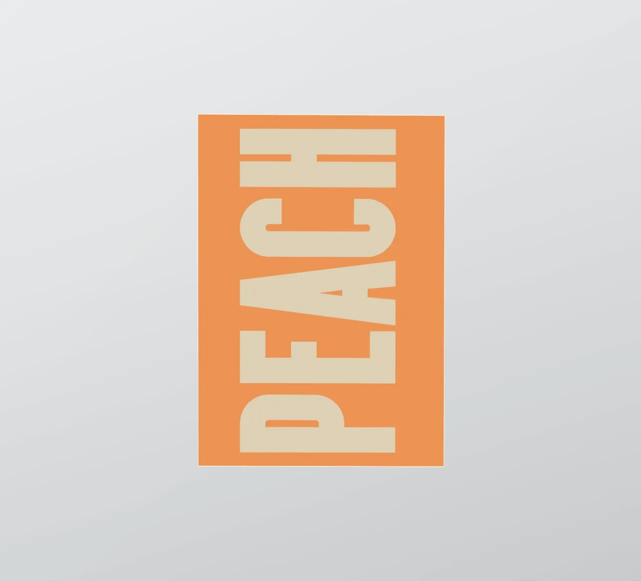 Moderne Pfirsich-inspirierte Grafik mit Retro-Blockschrift Sticker von pdigitalprints