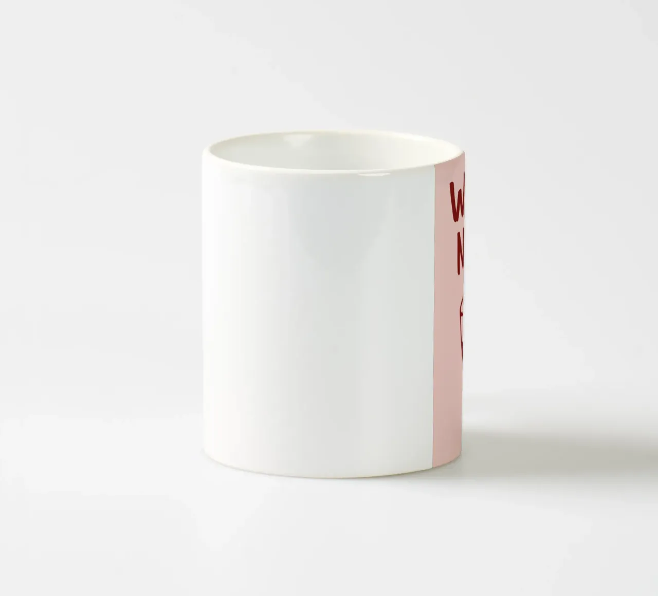 Divertente citazione sul vino con illustrazione del bicchiere in rosa tazza in ceramica da pdigitalprints