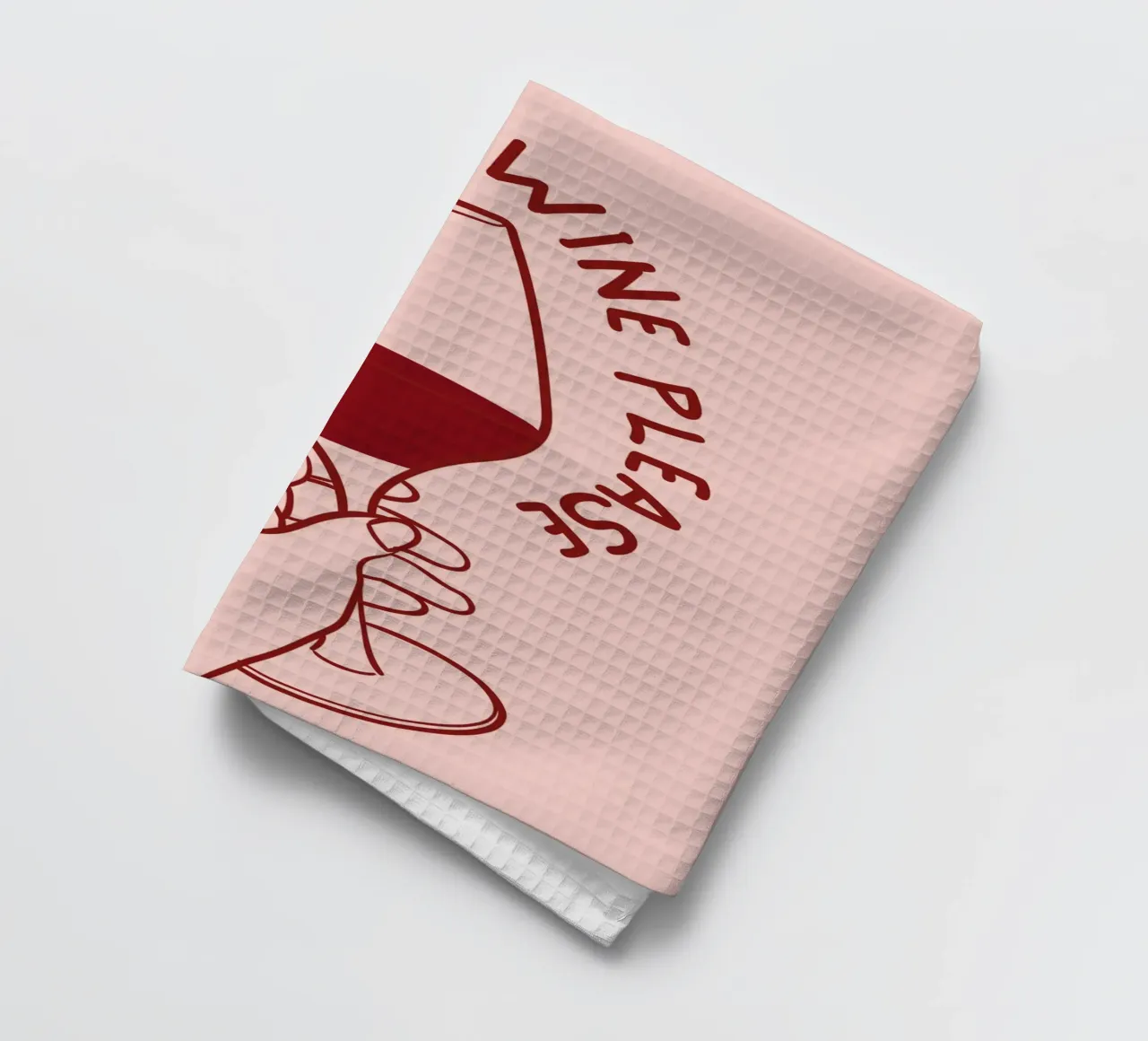 Hand die Wijnglas met Grappig Citaat in Minimalist houdt theedoek van pdigitalprints