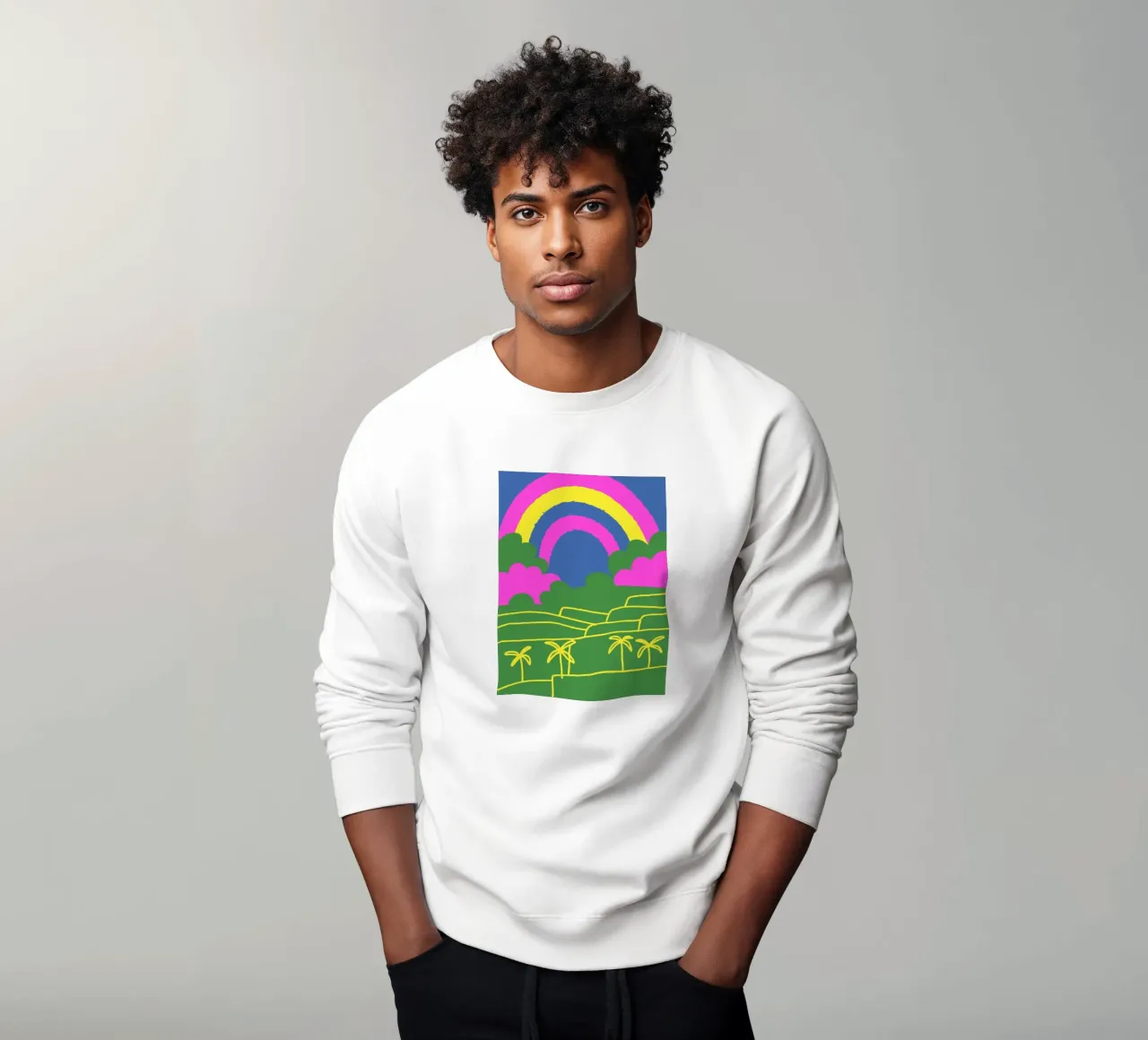 Vue de l'arc-en-ciel sweat de TRENDY POSTER SHOP