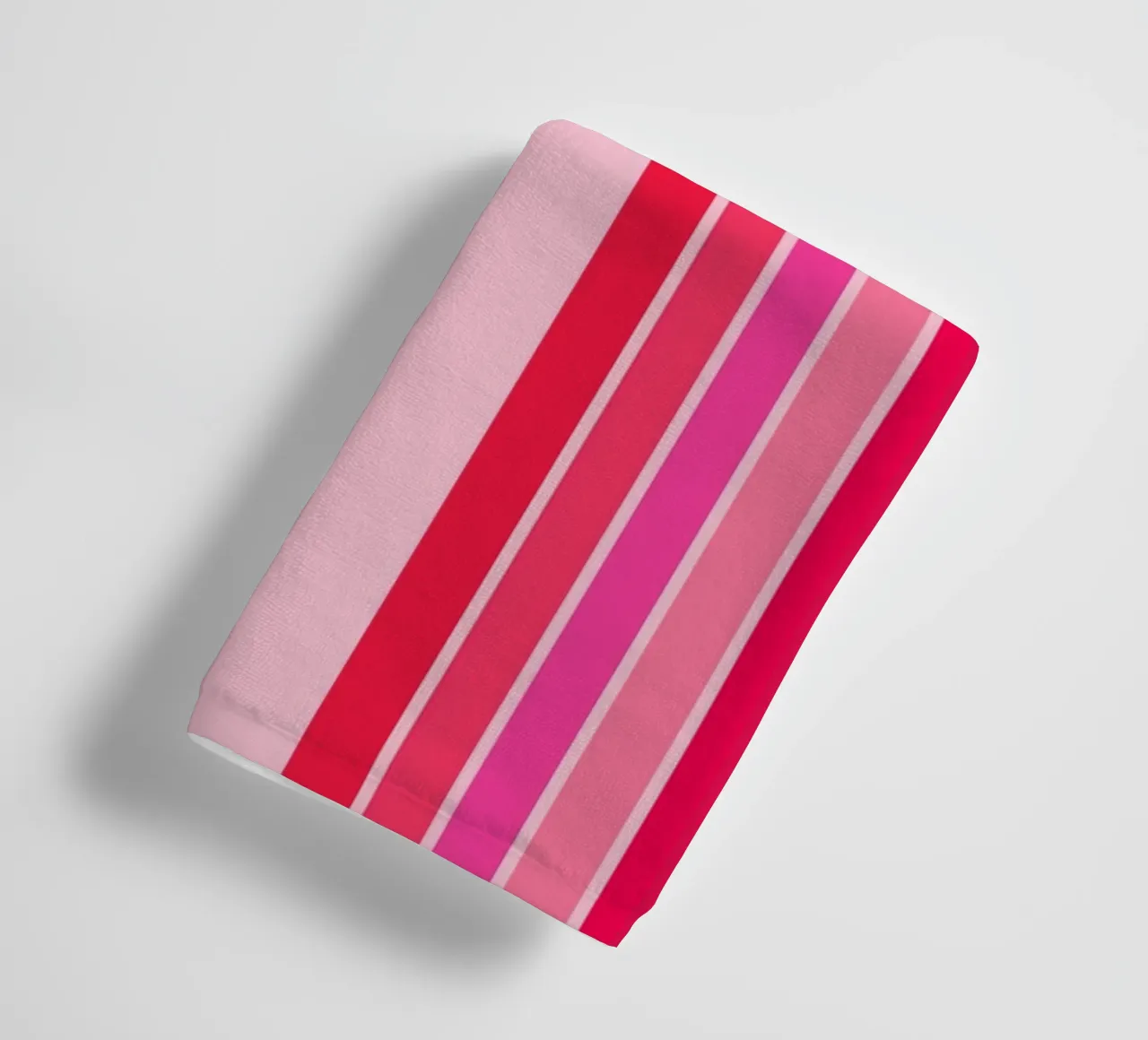 Pink and Red Retro Rainbow Arch in Minimalist Geometric Art towel by pdigitalprints