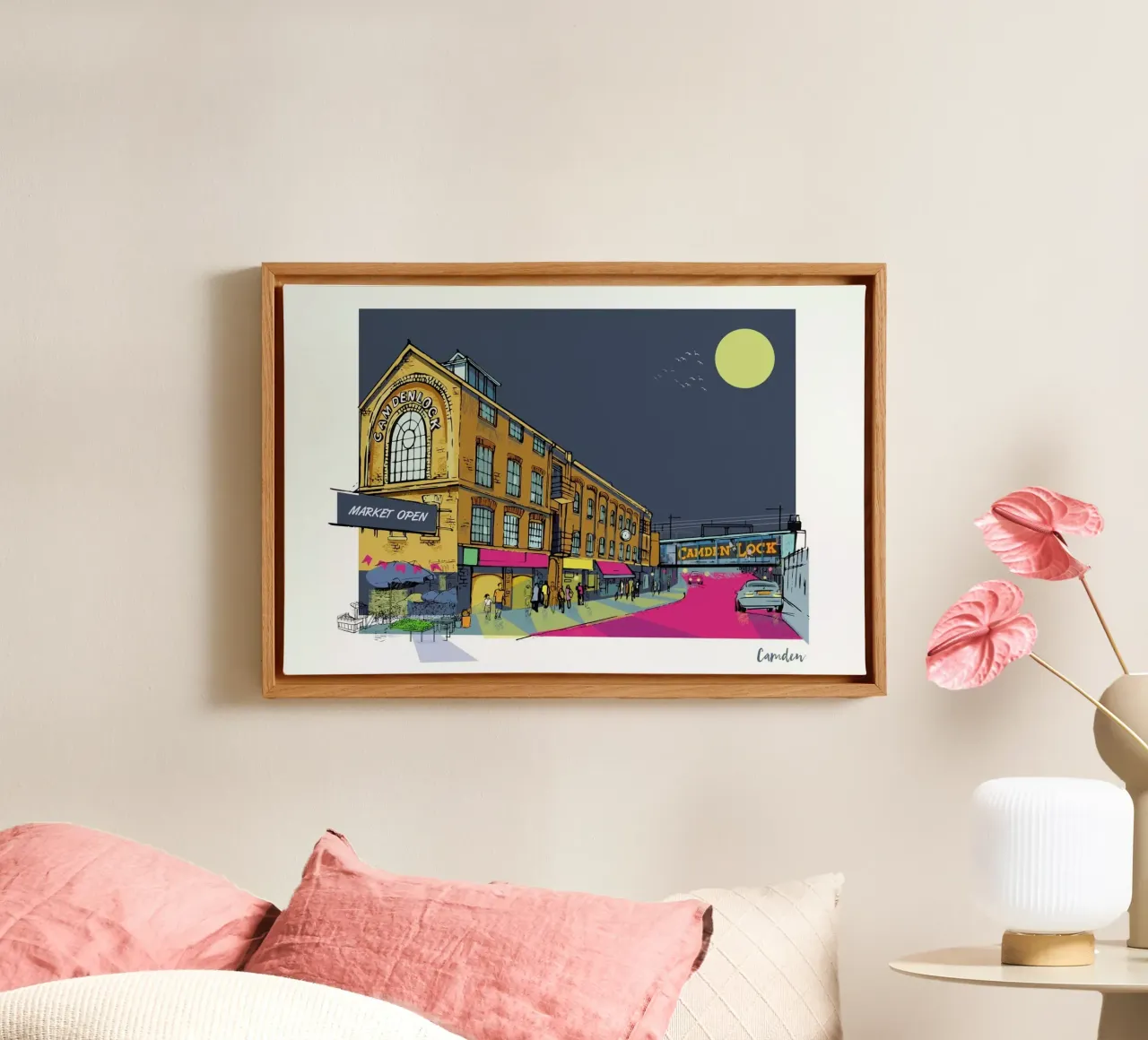 London Camden canvas with Floater frame by Rocket68