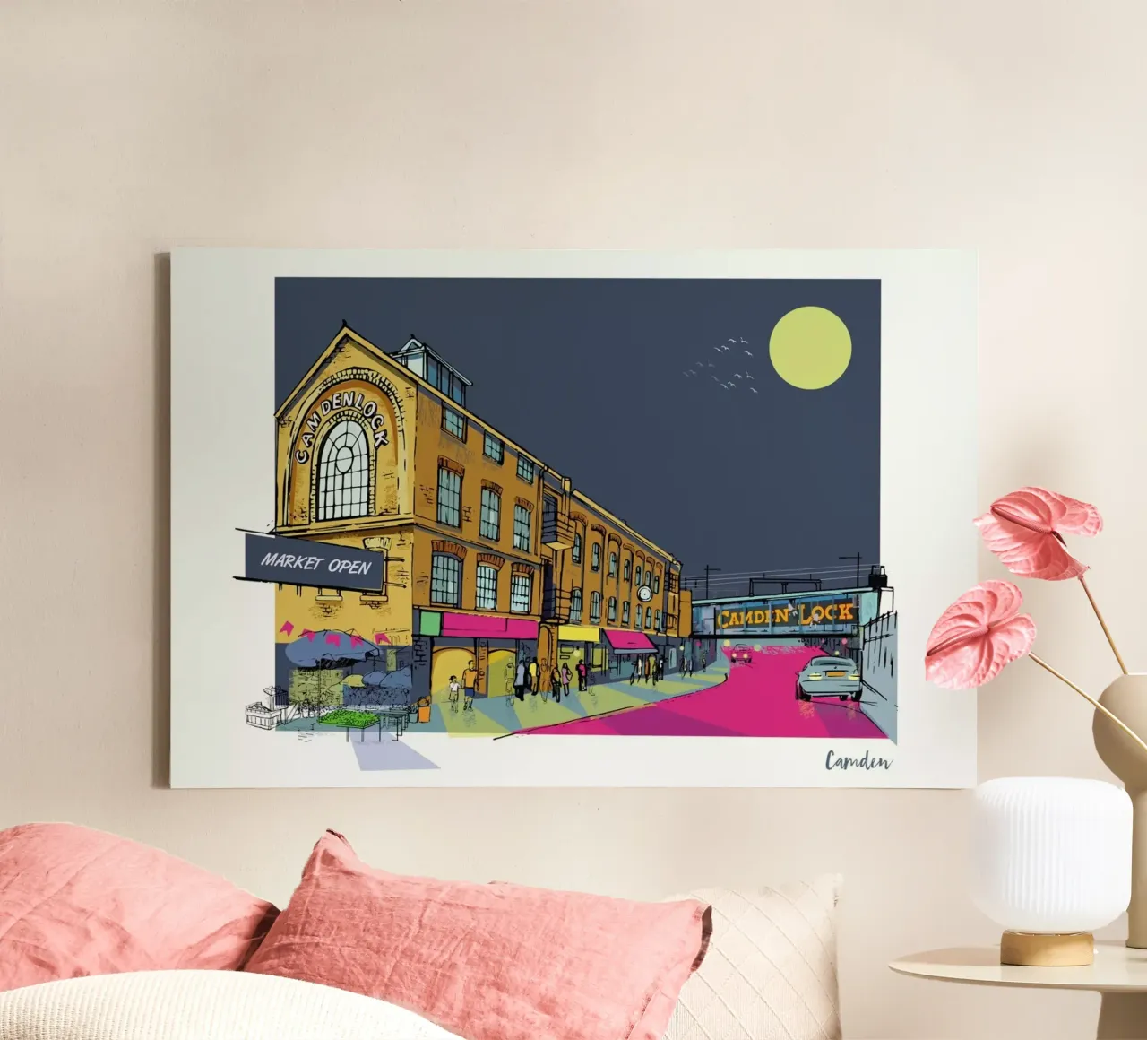 London Camden canvas with Floater frame by Rocket68