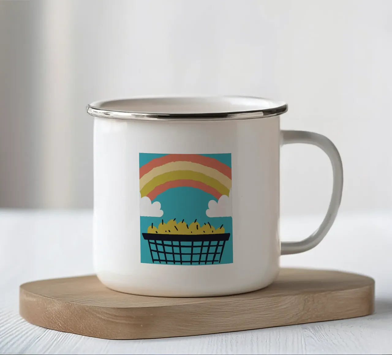 Frutti e arcobaleni tazza in smalto da TRENDY POSTER SHOP