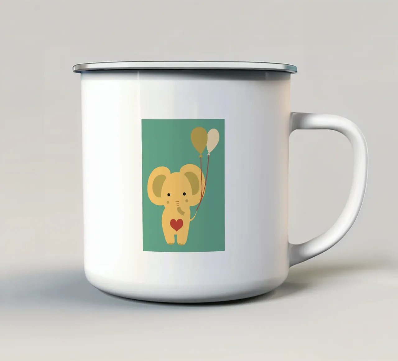 Palloncino Elefante tazza in smalto da TRENDY POSTER SHOP