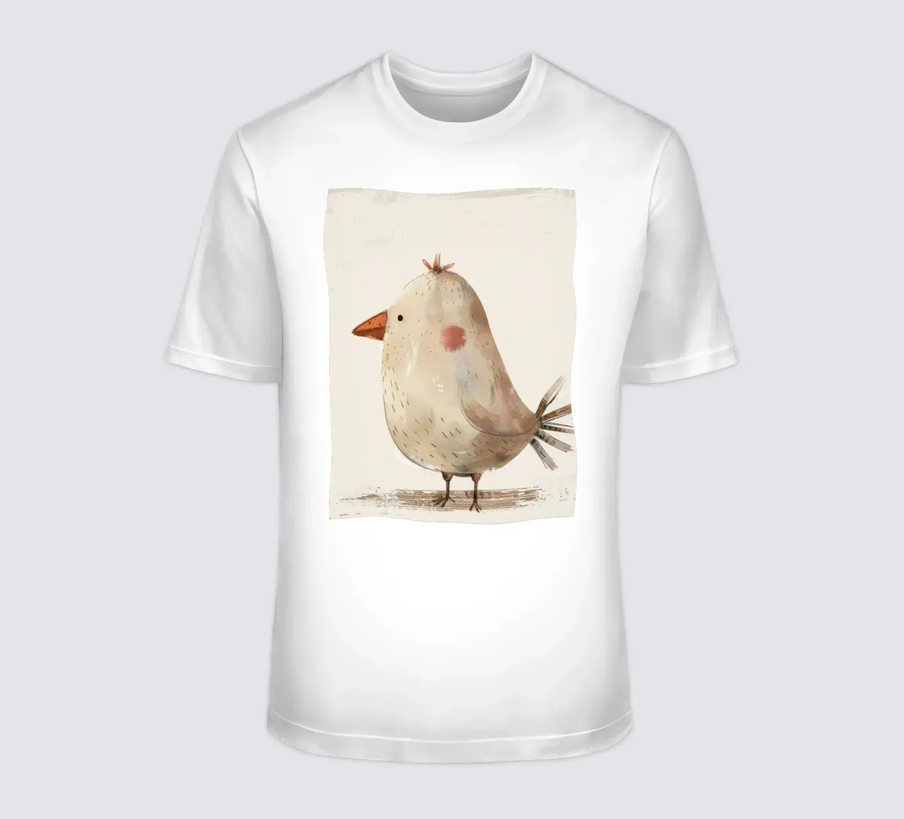 Un'illustrazione minimalista e dai toni tenui di un piccolo uccello t-shirt da DesignDoodle