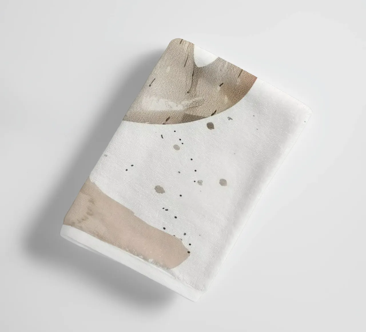 A charming bird in pink and gray hues, featuring a playful towel by DesignDoodle
