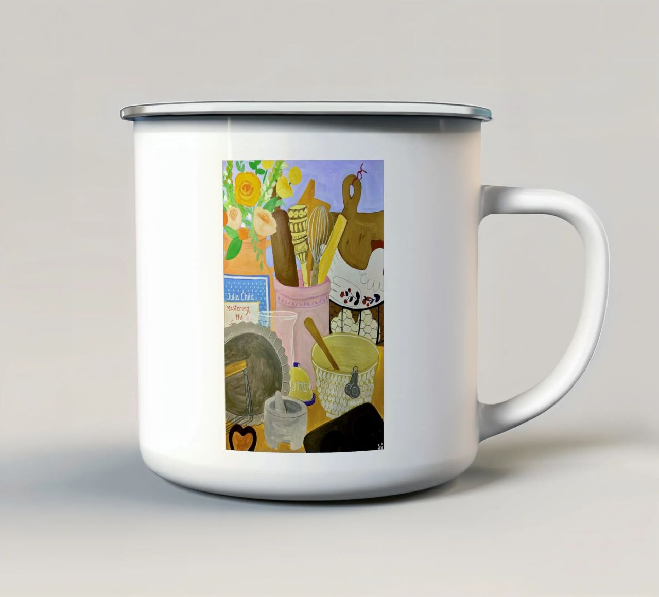 Baking Clutter tazza in smalto da Paloma Kua