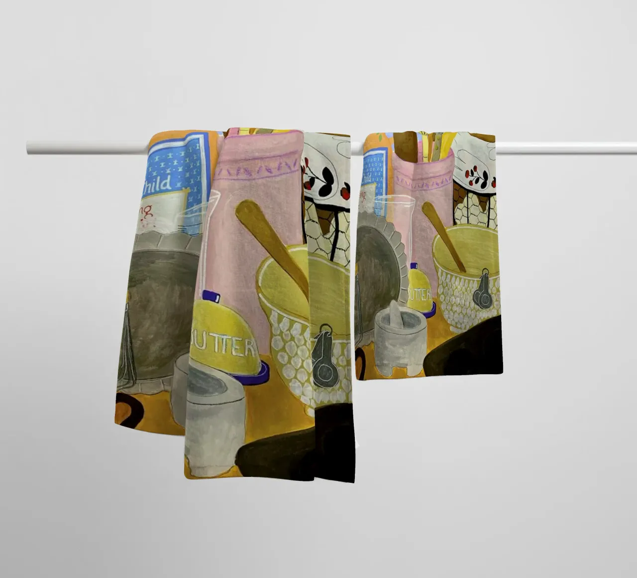 Baking Clutter badhanddoek van Paloma Kua